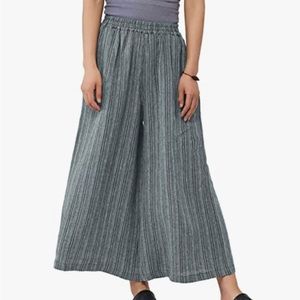 Wide leg cropped pants